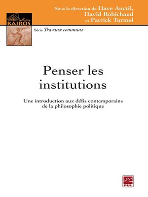 cover image of Penser les institutions